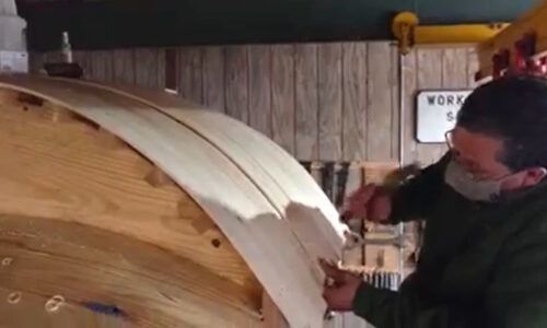 Building a railroad coach. Master Carpenter Eric Schade is building Coach 9 at the WW&F Railway Museum in Alna, Maine.