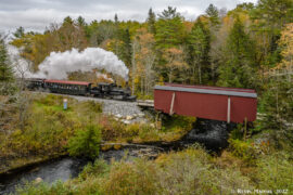Ride the Rails to Hike the Trails aboard the WW&F Railway in Alna, Maine to Midcoast Conservancy's Trout Brook Preserve.