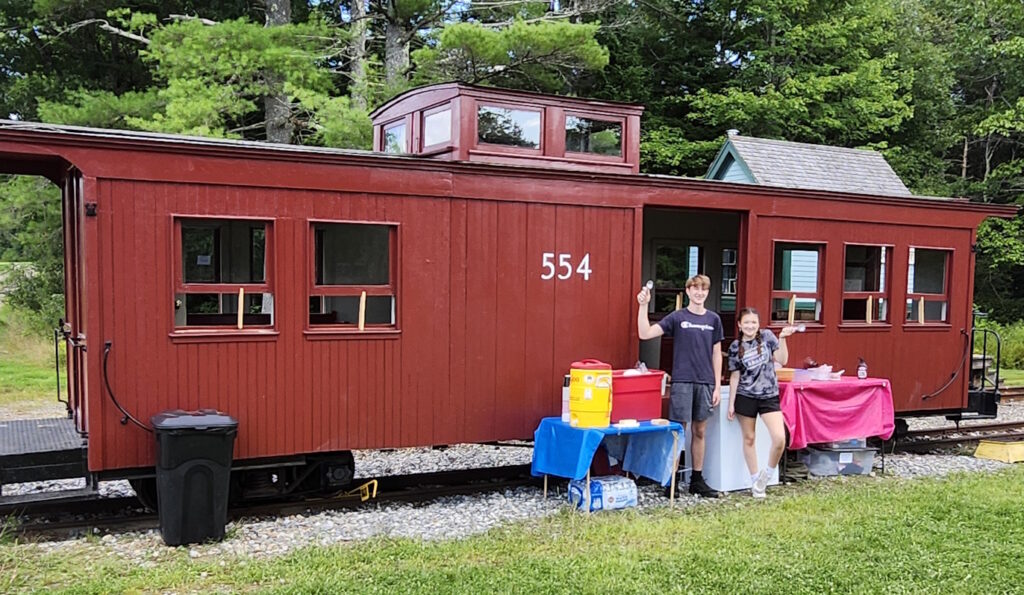 Ice Cream is served in style at the WW&F Railway in Alna, Maine.