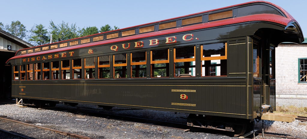 Coach 9, shown here on Aug. 9, 2025, is being built by the craftsmen volunteers at the WW&F Railway Museum in Alna, Maine.