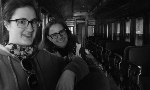 Riding on the Train Riding the train at the WW&F Railway Museum in Alna, Maine.