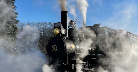 Enjoy a Steam Train Snow Day at the WW&F Railway Museum in Alna, Maine.