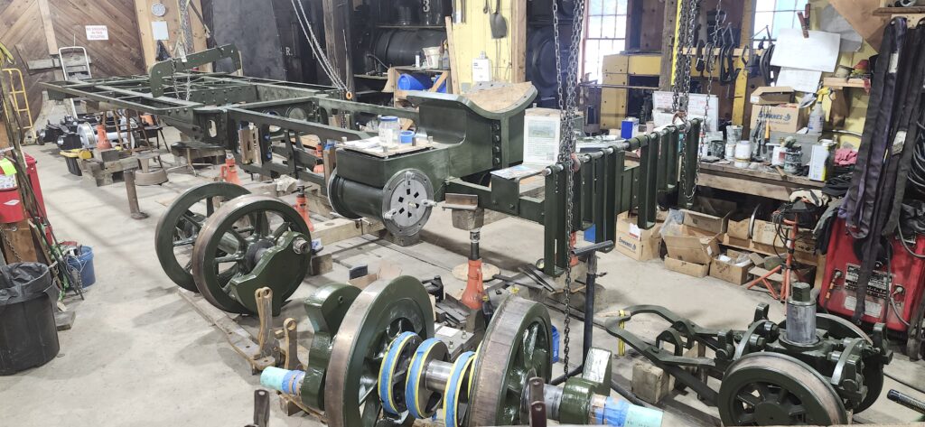 Locomotive 11 is taking shape in 2026 at the WW&F Railway Museum in Alna, Maine.