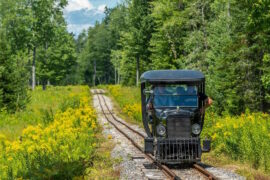 Model T Railcar - at the WW&F Railway Museum in Alna, Maine.