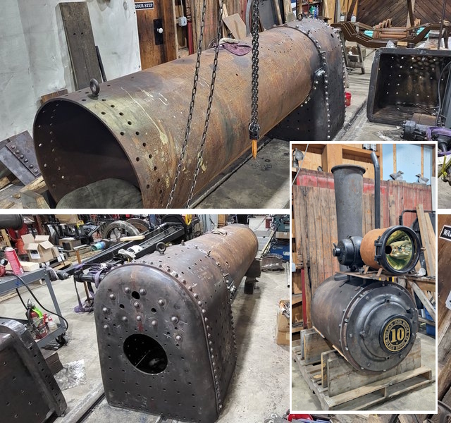 A new boiler is being built for locomotive 10 at the WW&F Railway Museum in Alna, Maine.