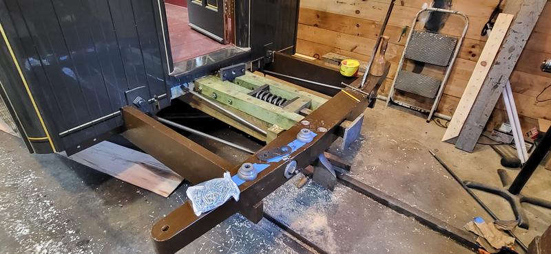 Miller Safety Platform and Couplers are being installed on Coach 9 being built by the volunteers of the WW&F Railway Museum in Alna, Maine.