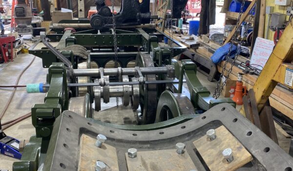 Locomotive 11's frame - Summer 2026 Locomotive 11 being built by the volunteers of the WW&F Railway Museum in Alna, Maine.