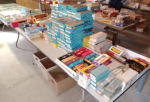 Railroad Books and Model Trains at the WW&F Annual Picnic Yard Sale in Alna, Maine.