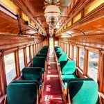 The interior of Wiscasset & Quebec Coach 9, built new by volunteers at the WW&F Railway Museum in Alna, Maine.