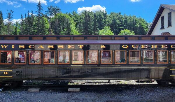 Experience Victorian Elegance in Coach 9 Wiscasset & Quebec Coach 9, built new by volunteers at the WW&F Railway Museum in Alna, Maine.