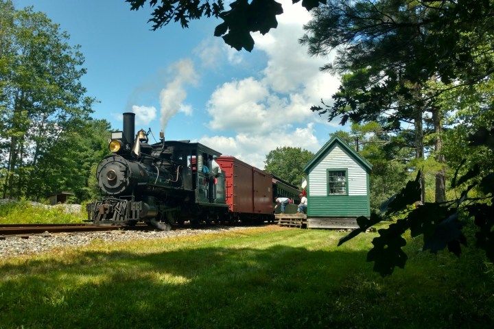 Mixed Train on the WW&F Railway in Alna Maine